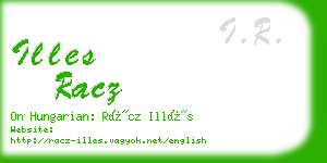 illes racz business card